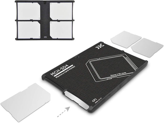 4-Slot SD Card Holder Case, Slim Ultra-Thin SDHC SDXC Memory Card Organizer