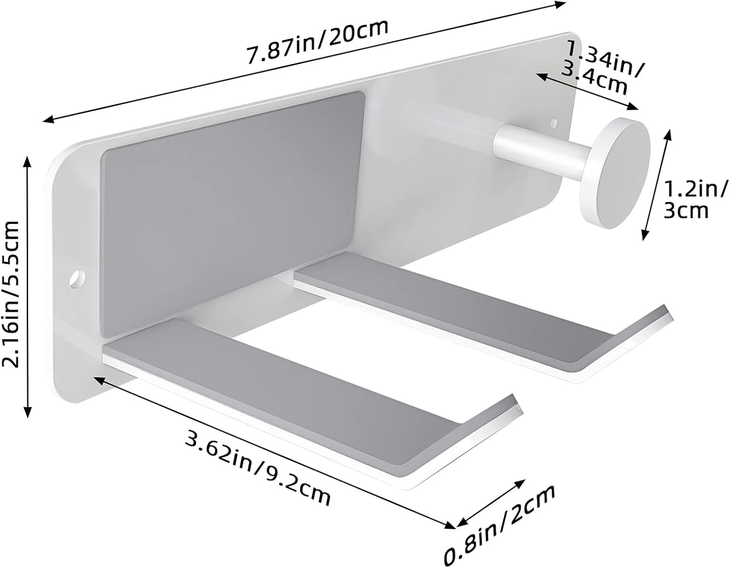 FLE Hair Dryer Holder Wall Mounted, Stainless Steel Self Adhesive Blow Dryer Holder Rack for Dyson Supersonic Hair Dryer,White