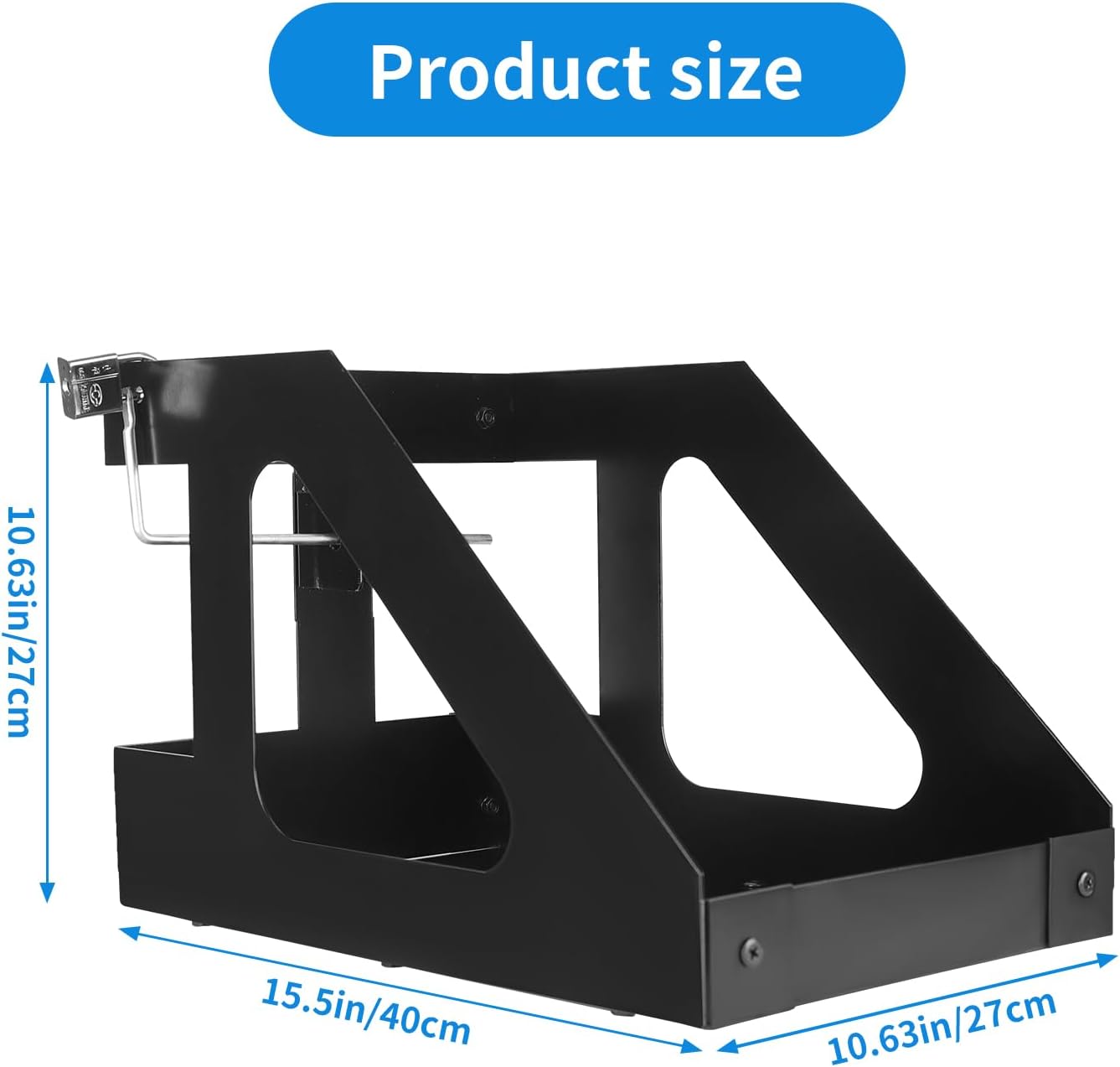 5 Gallon Gas Can Holder for Trailer Compatible with No-Spill Gas Can 5 Gallon, Fuel Jug Holder Fit for Trailers Trucks, with Anti-Theft Lock