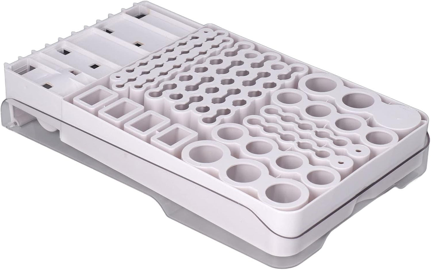 Battery Organizer, Battery Holder Box Holds, Large Capacity Battery Storage Box Organizer Soft Padding for Home Office Workshop 12.2 * 6.85 * 2.36 in