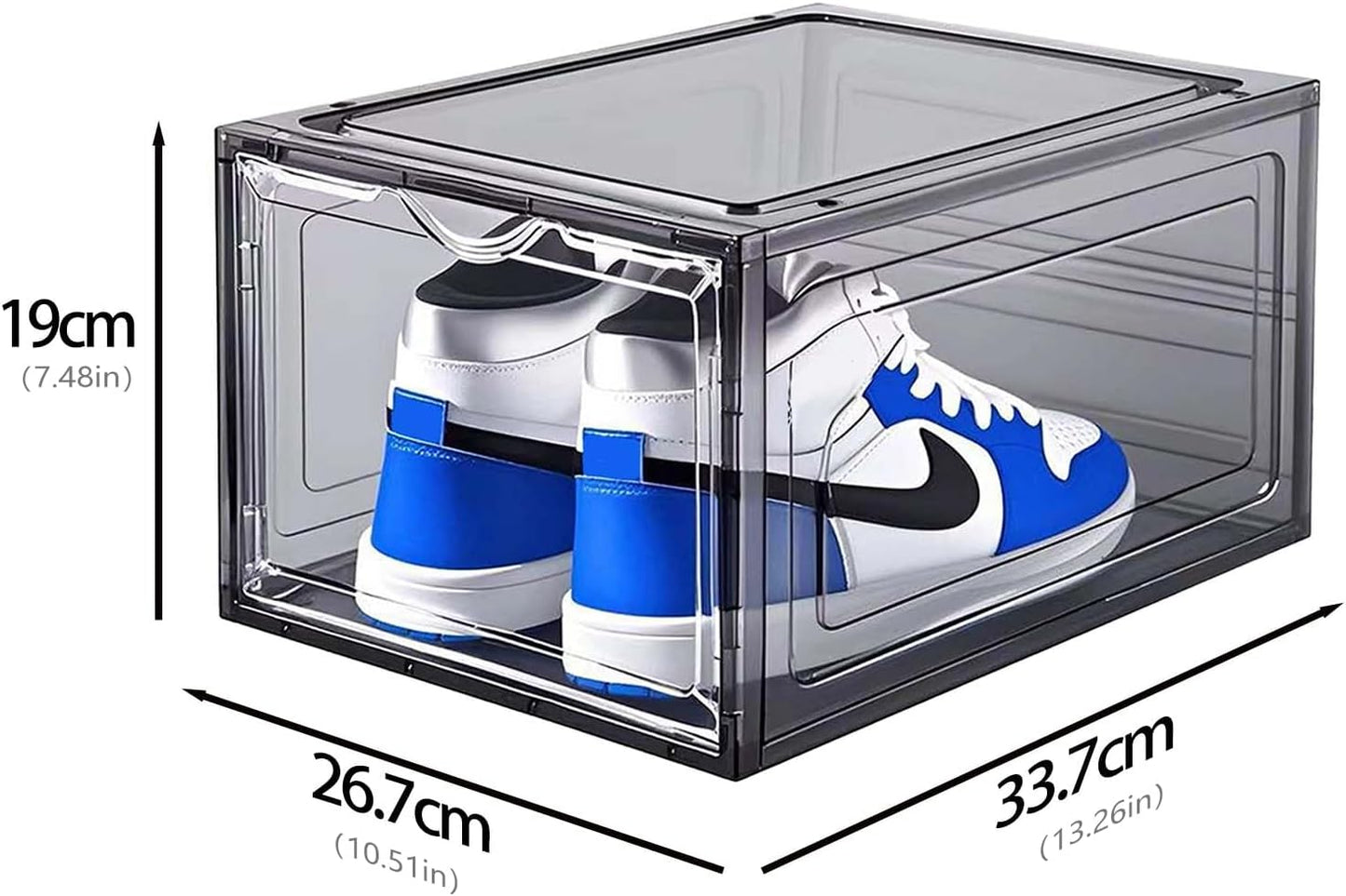 8 Pack Shoe Box Size 13 Sneaker Display Case Sturdy Shoe Organizer for Closet Space-Saving Shoe Rack