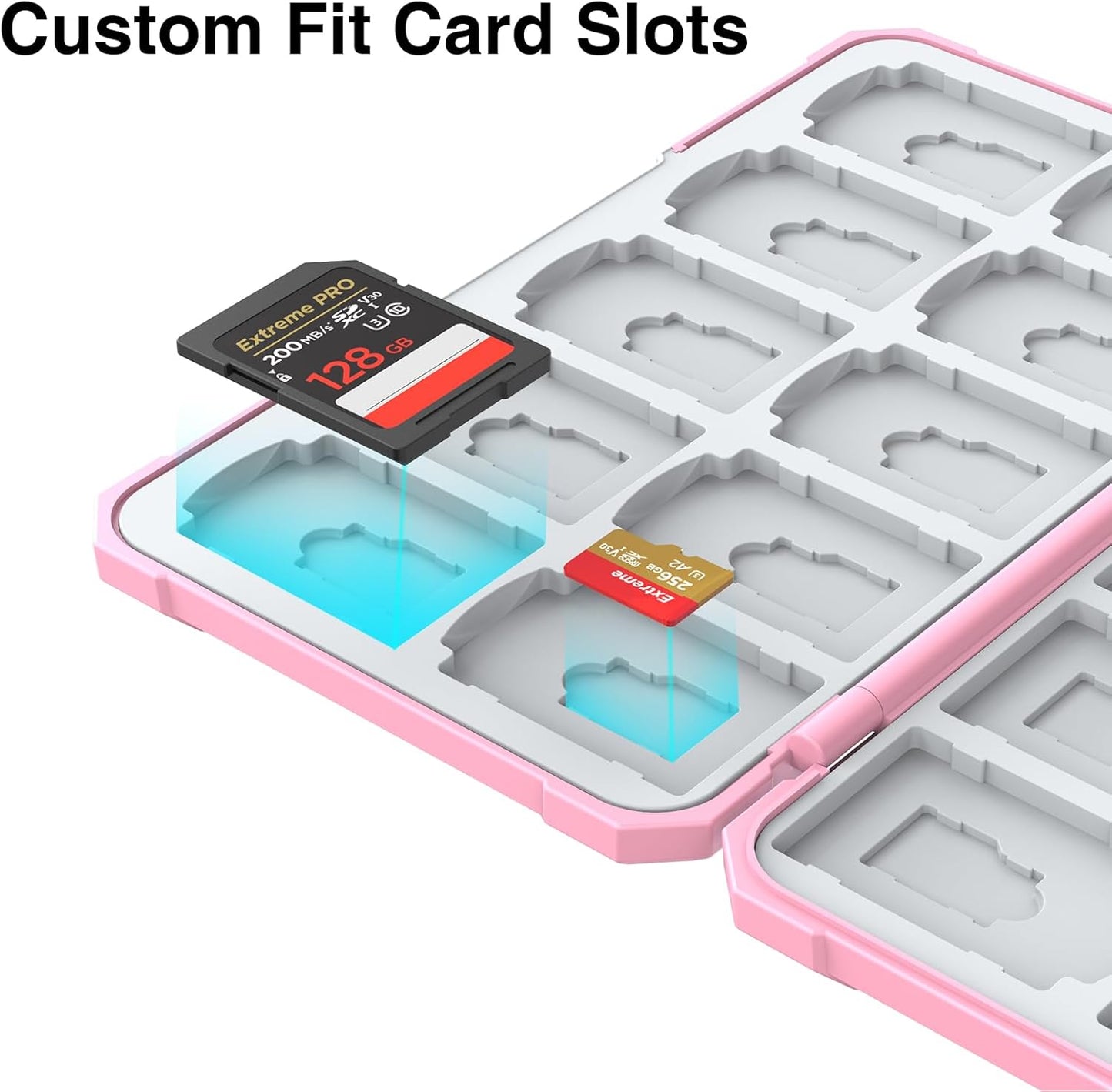 SD Card Holder Memory Card Case for SD/TF Cards, Memory Storage Organizer for 20 SDXC SDHC and 20 TF Cards