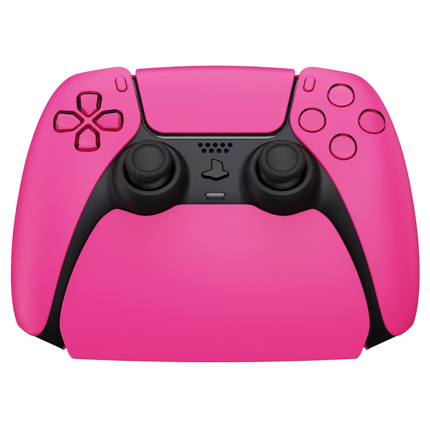 PlayVital 2 Pack Controller Display Stand for ps5, Gamepad Stand Desk Holder for ps5 Controller Accessories with Rubber Pads, Nova Pink
