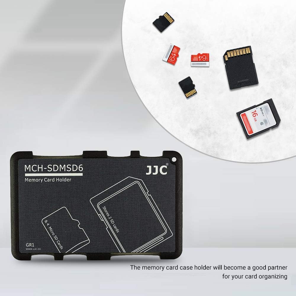 6 Slots SD Micro SD Card Case Storage Organizer, Lightweight Ultra-Thin Credit Card Size fit 2 SD SDHC SDXC Cards and 4 Micro SD TF MSD Cards