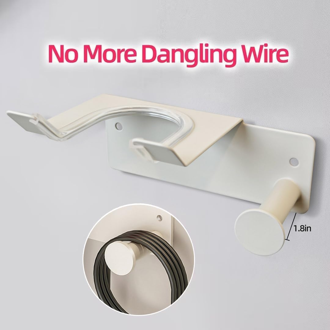 Hair Dryer Holder, HairDryer Holder Wall Mounted, Self Adhesive Blow Dryer Holder, Stainless Steel Hair Dryer Holder, Hairdryer Holder for Bathroom White