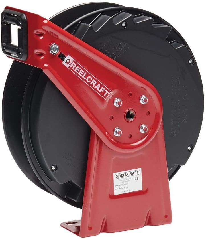 Reelcraft RT805-OLP Medium Duty Spring Retractable Reel, 50' Air/Water Hose Not Included