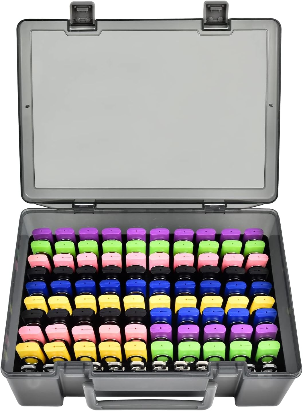 Flash Drive Case USB Memory Stick SD Card Storage Organizer- Holds 104pcs Thumb Drives Electronic Accessories Holder for Sandisk for Samsung for Inland for PNY for Netac (Gray)