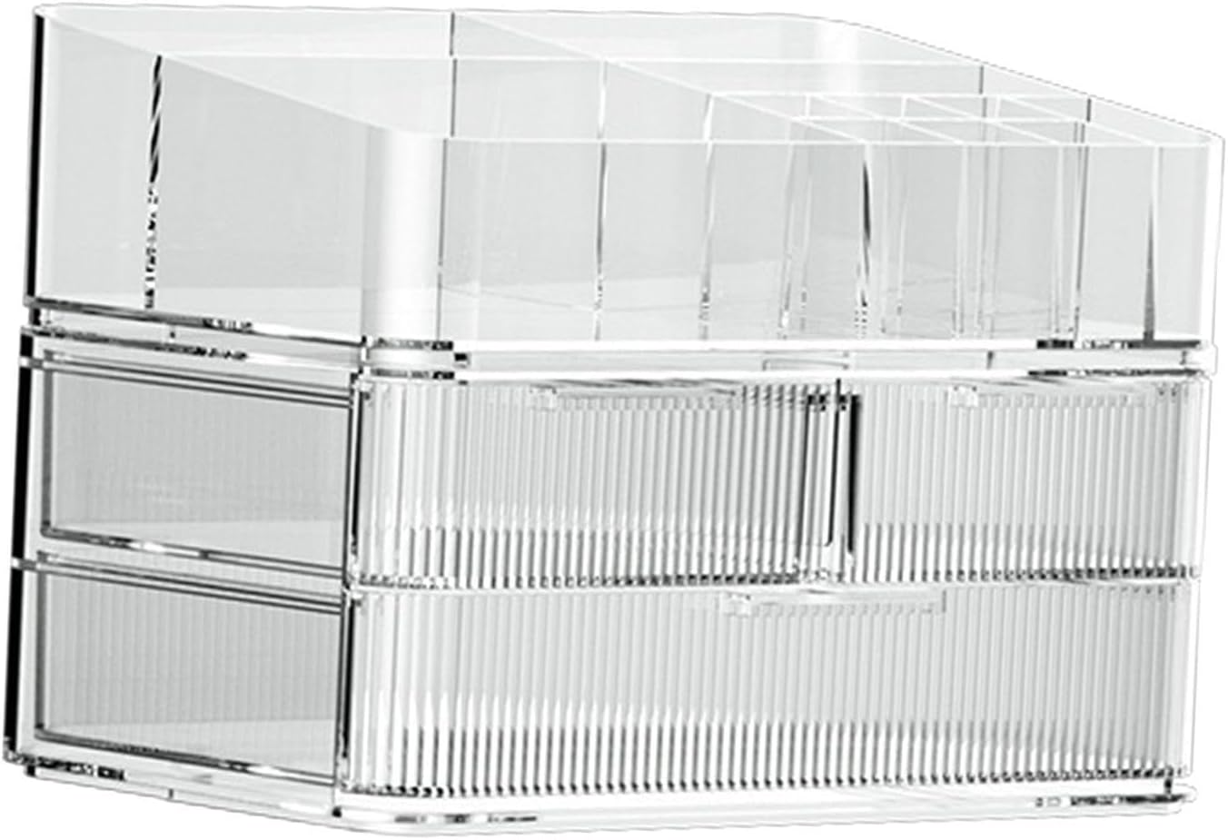 Fenteer Makeup Organizer Drawer Organizer Clear Large Capacity Cosmetic Display Case for Lipstick Cabinets
