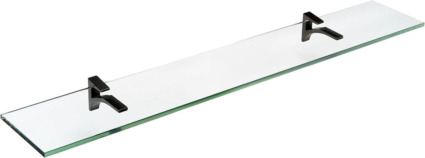 Spancraft Glass C-8x24-Black Cardinal Glass Shelf, Black, 8" x 24"