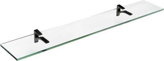 Spancraft Glass C-8x24-Black Cardinal Glass Shelf, Black, 8" x 24"
