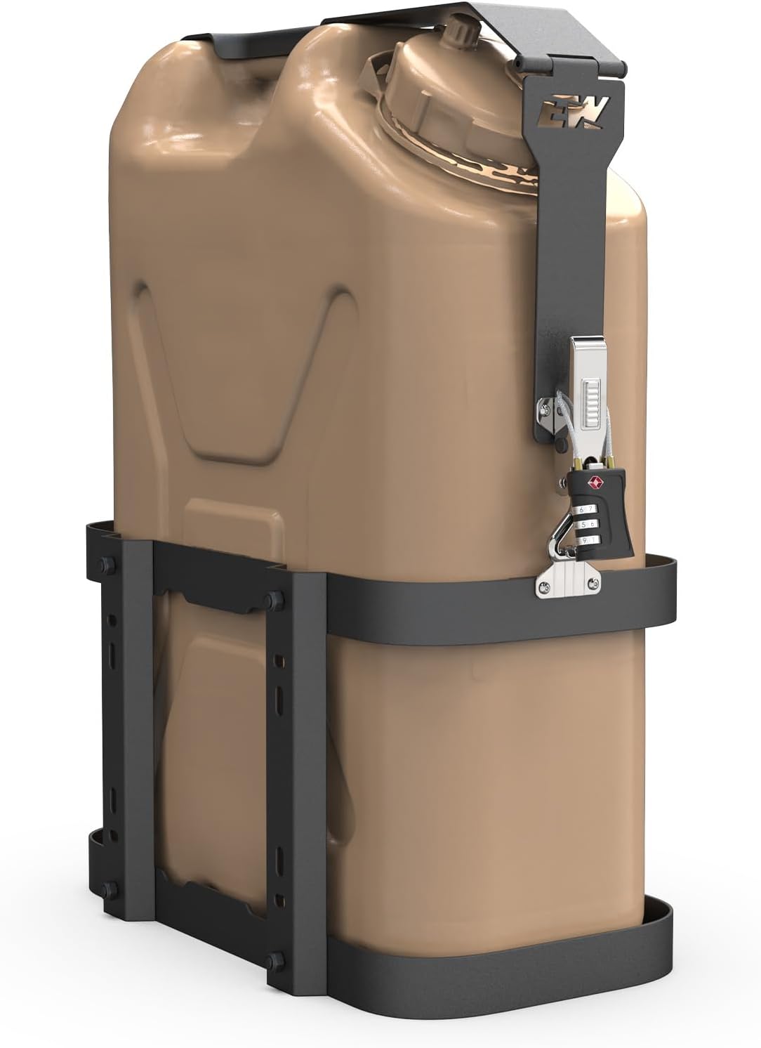 ELITEWILL 5 Gallon Water Containers Mount Holder, Lockable 20L Water Storage Bracket, Fit for Scepter Water Container & Gas Can Holder for Camping, RV, Off-Road and Overlanding
