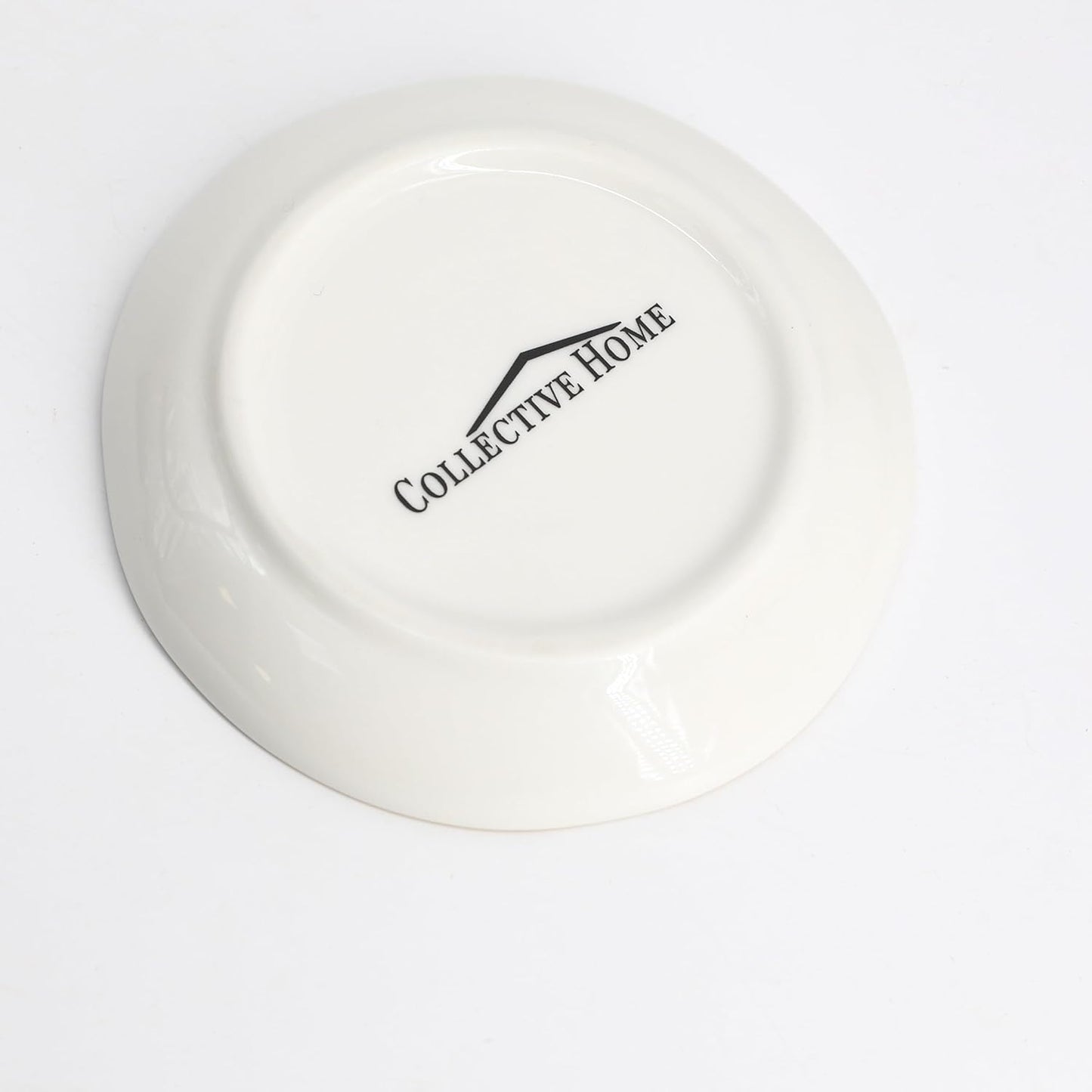 COLLECTIVE HOME - Ceramic Jewelry Tray, Decorative Trinket Dish for Rings Earrings Necklaces Bracelet Watch Keys, Birthday Mother's Day Christmas Gift for Women, 4.75", Glossy (l)