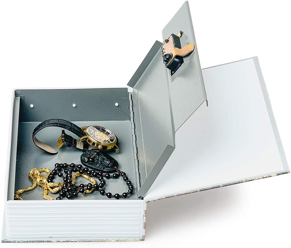 PACOLO Diversion Book Safe Storage Box (9.5"6"2.2"), Dictionary Secret Safe with Security Key Lock, Love, Key