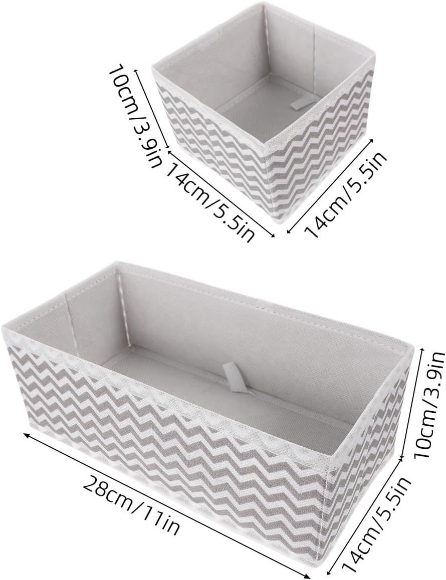 12pcs Socks Drawer Organizer: Underwear Storage Dividers - Closet Cabinet Dresser Storage Boxes For Stockings Leggings Bra Ties Closet Organization
