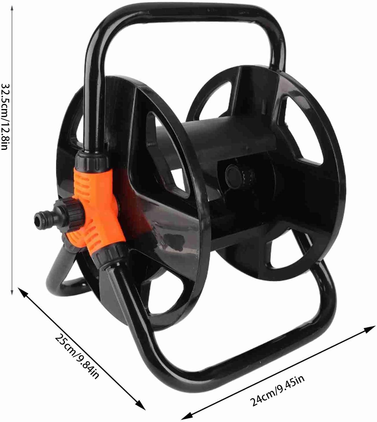 Water Hose Reel Cart, Portable Water Hose Reel Cart Pipe Storage Rack ABS Single Arm Tool for Garden Car Washing Watering