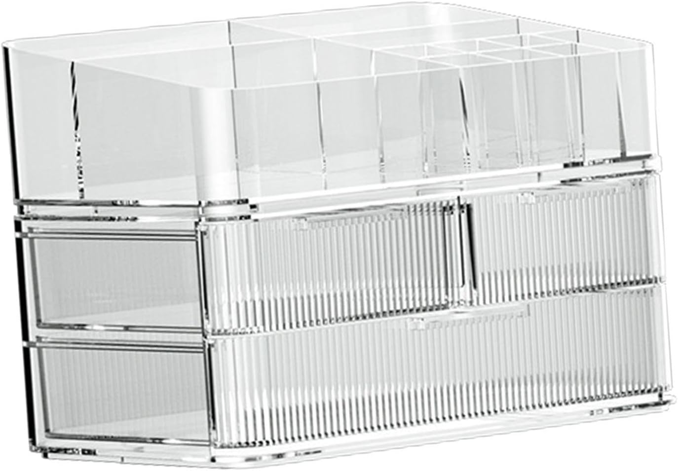 Fenteer Makeup Organizer Drawer Organizer Clear Large Capacity Cosmetic Display Case for Lipstick Cabinets
