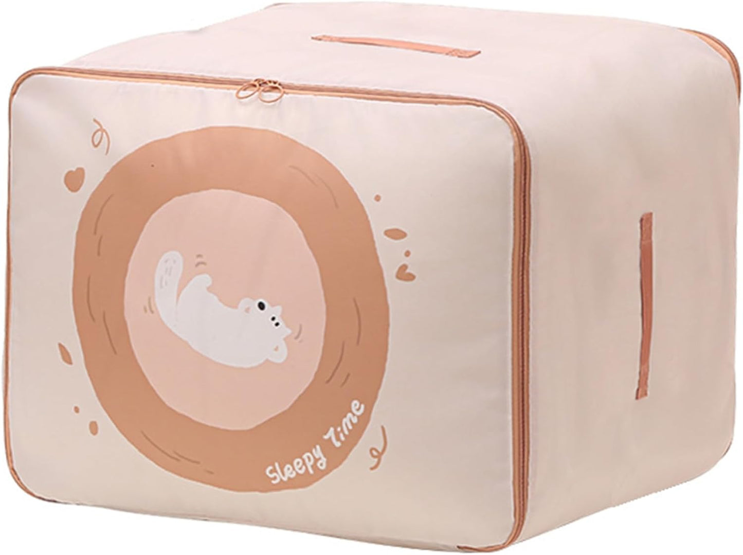 Self-Compression Comforter Storage Bag, 21.3x16.1x19.7 Inch Heavy Duty Zippered Organizer for Bedding & Clothes