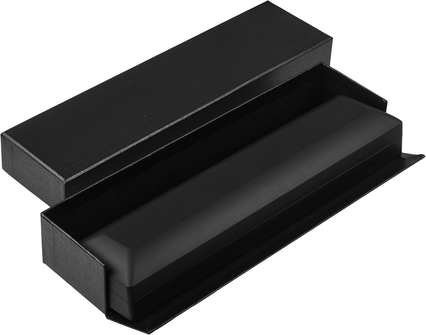 Allure - Bulk Case Of 12 - Luxury Bracelet Box With LED Light, Elegant Diamond Bracelet Case, For Unique Proposal Or Wedding, Long Rectanglar Black Velvet Interior Jewelry Display Gift Box.