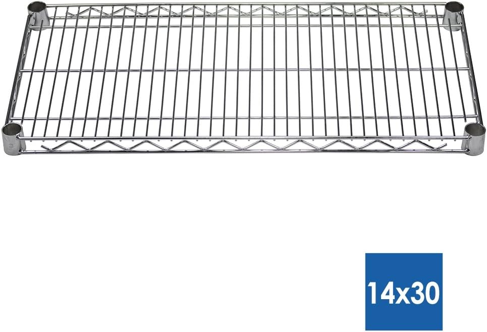 Shelving Inc. 14"d x 30" w x 54" h Chrome Wire Shelving with 5 Tier Shelves, Weight Capacity 800lbs Per Shelf