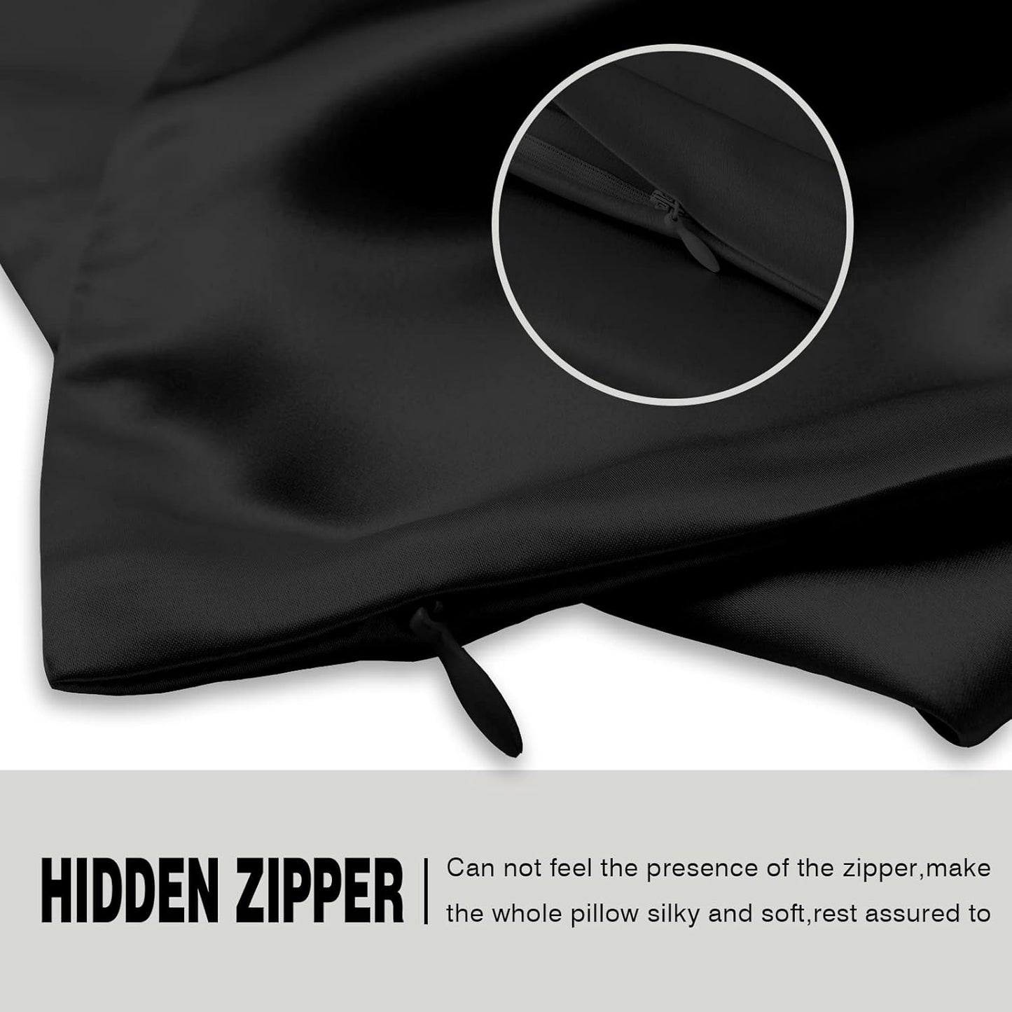 Silk Pillowcase for Hair and Skin,Soft,Breathable and Sliky 100% Silk Pillowcases King Set of 2,Both Sides Natural Mulberry Silk Pillow Cases with Hidden Zipper(King Size 20"X 36",2pcs)