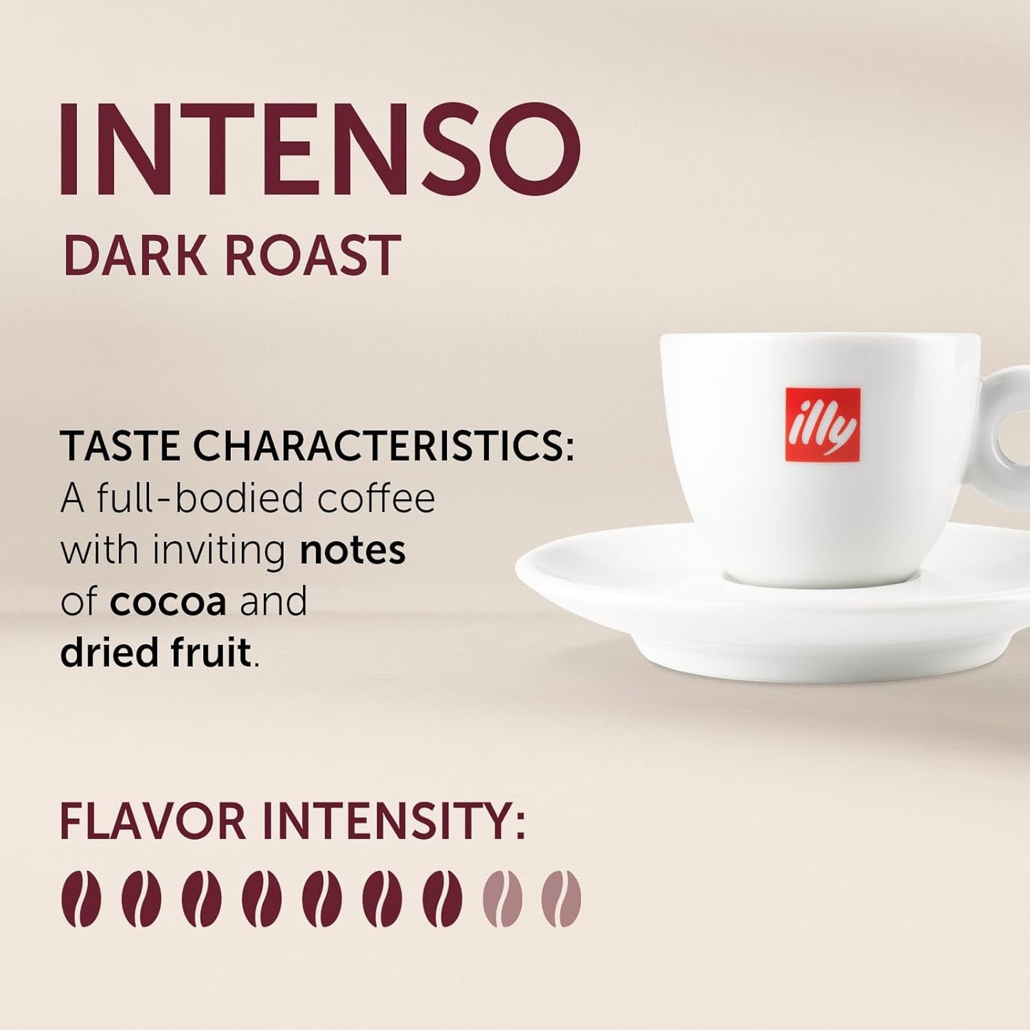 Illy Espresso Compatible Capsules - Single-Serve Coffee Capsules & Pods - Intenso Dark Roast - Notes Of Cocoa & Dried Fruit Coffee Pods - For Nespresso Coffee Machines – 10 Count