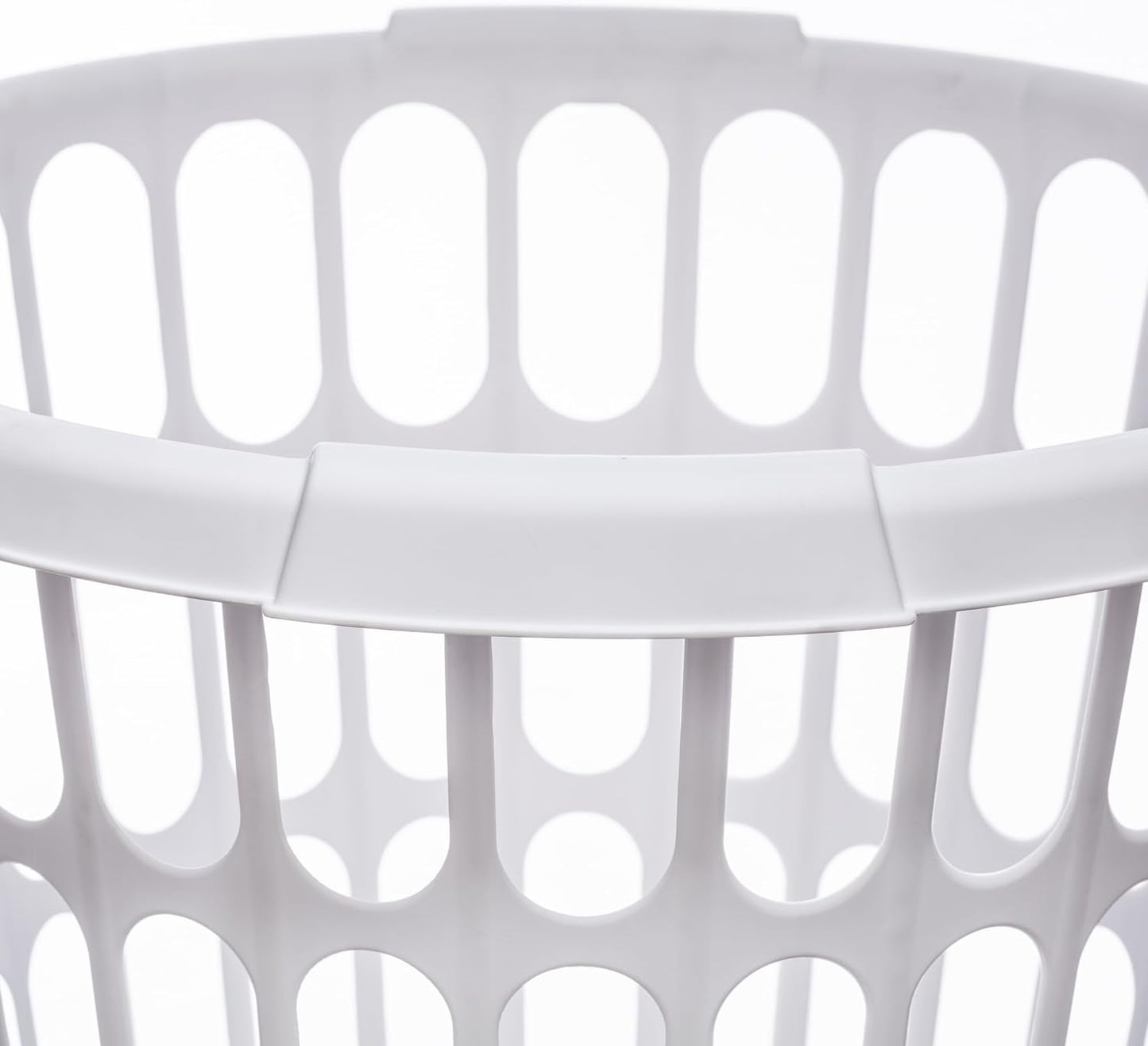10-Pack Round White Plastic Laundry Basket, Suitable for Use in Bathrooms, Laundry Rooms, Bedrooms and Dormitories, Lightweight and Durable.