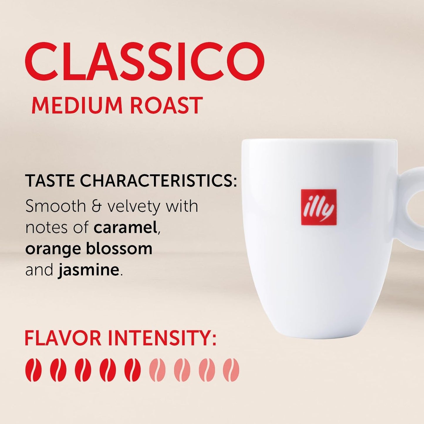 Illy Coffee K Cups - Pods For Keurig Machines – Classico Roast - Caramel, Orange Blossom & Jasmine - Mild, Flavorful & Balanced Flavor - No Preservatives – 32 Count, 4 Pack