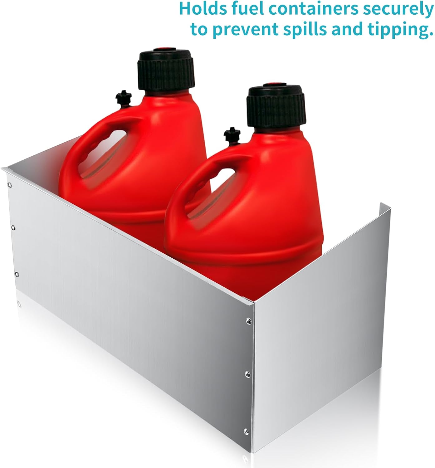 Fuel Jug Holder : Mineye Gas Can Holder for Trailer- Fits Two 5 Gallon Fuel Containers, Fuel Jug Container Holder