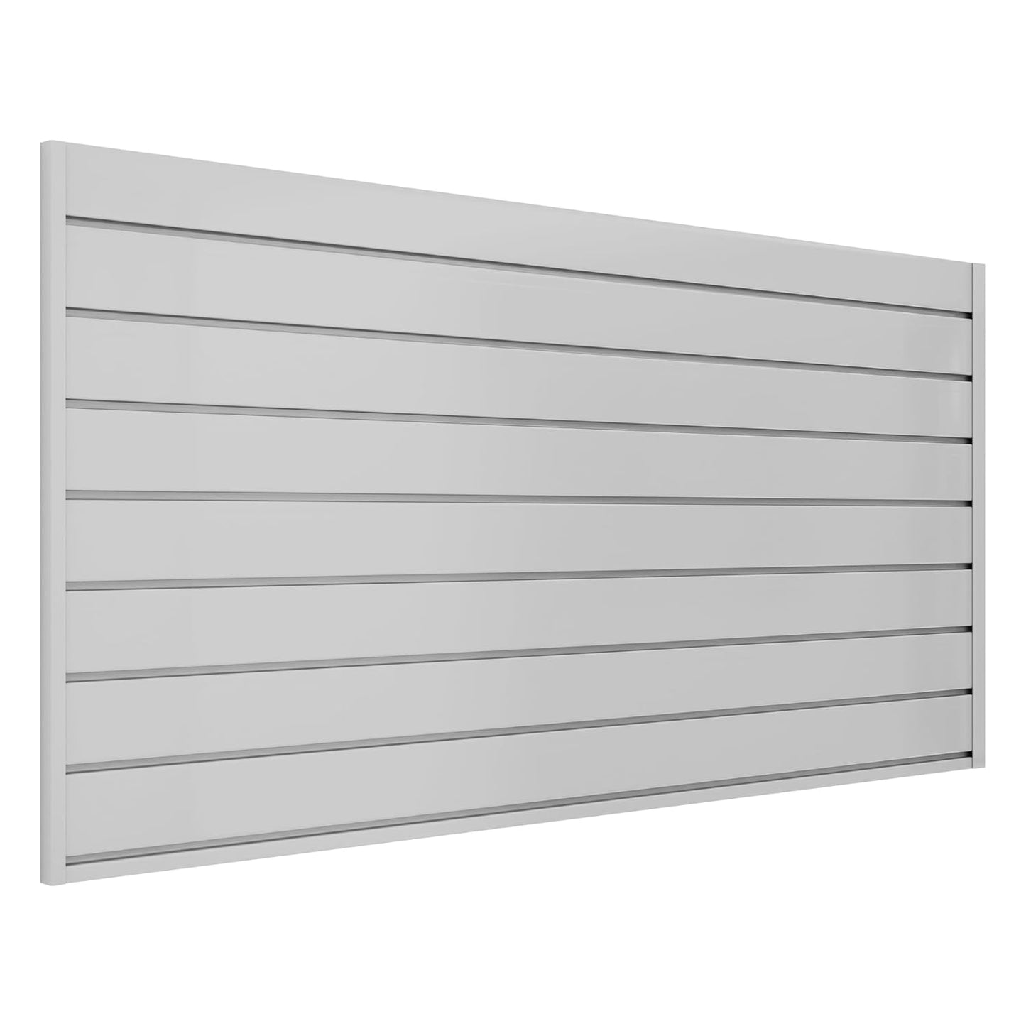 Slatwall Panel 4 FT x 2 FT, Interlocking Slat Wall Paneling, Wall Mounted PVC Slat Wall Panels, Suitable for Garage Storage, Slatwall Board, Shelves - Grey