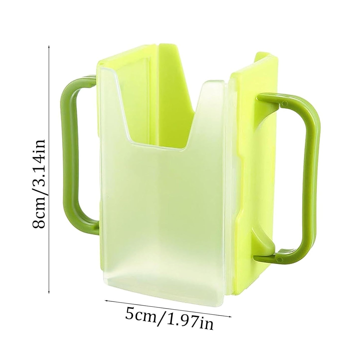 Generic Juice Bag Holder - No Holder for Milk Box, Portable, Adjustable, Spill Proof, Green