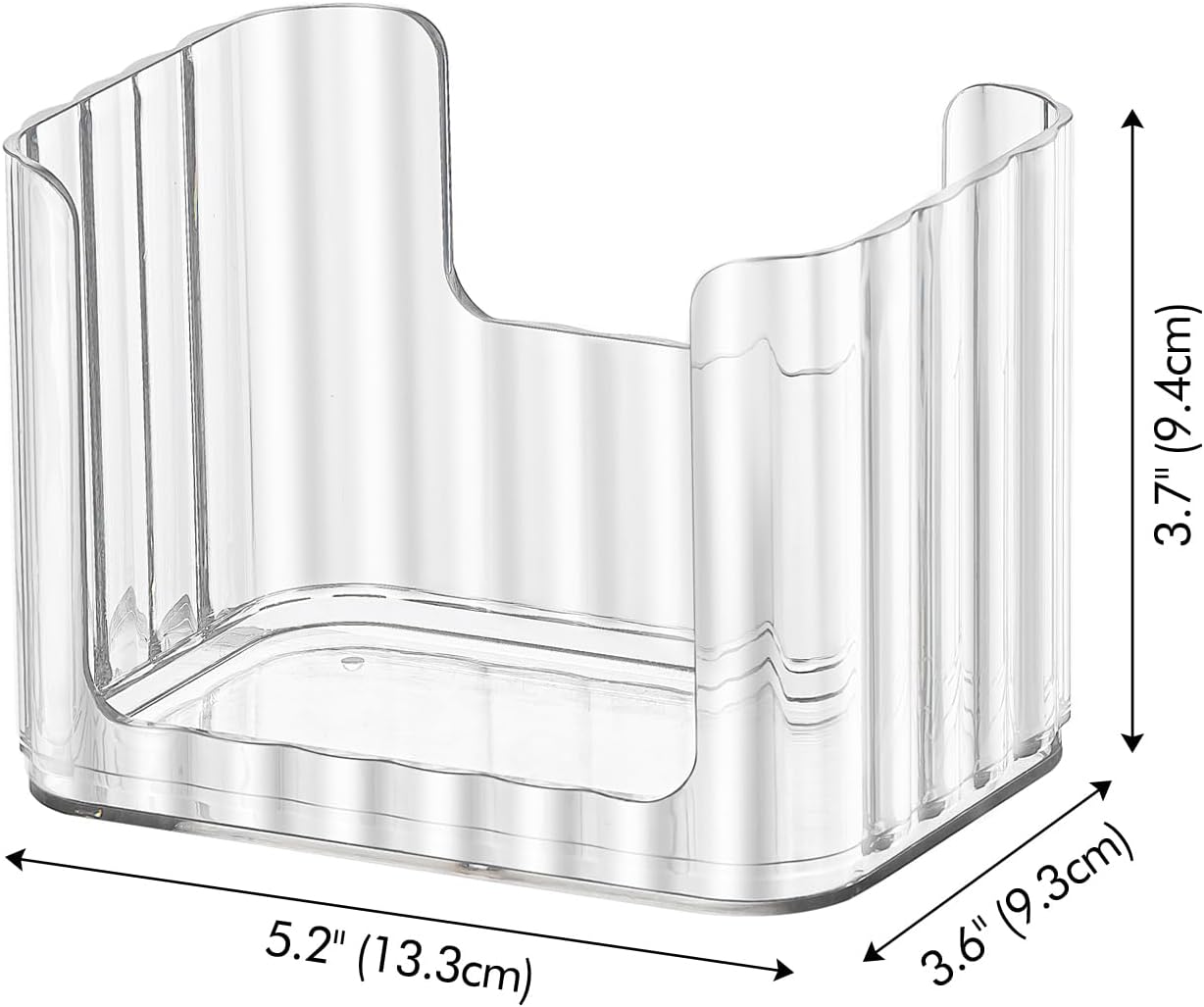 Poeland 2 Pack Stackable Makeup Organizer Tray, Medicine Cabinet Organizer, Clear Cosmetic Display Case for Cabinet, Counter, Vanity
