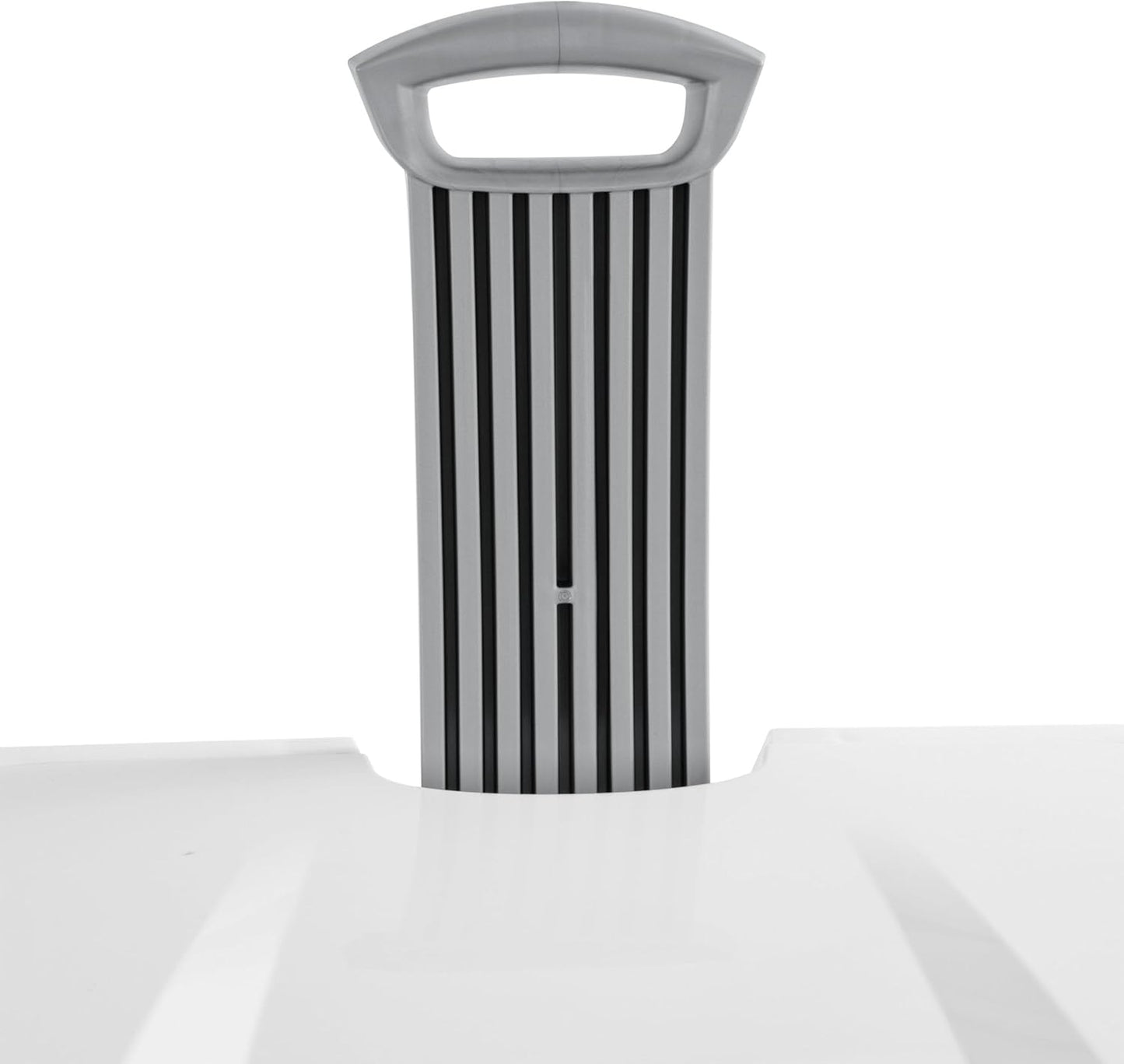 (1-Pack) Wheeled Laundry Basket - 135 Liters Large Capacity - White Plastic with a Cover and Extendable Handle, Suitable for Homes, Dormitories,Laundry Rooms and Apartments.