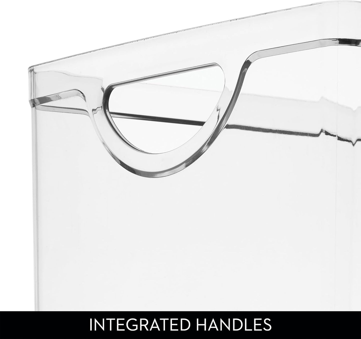 iDesign Stackable Clear Plastic Extra Long Storage Bin, Organizer for Kitchen Cabinet or Pantry, 2-Pack