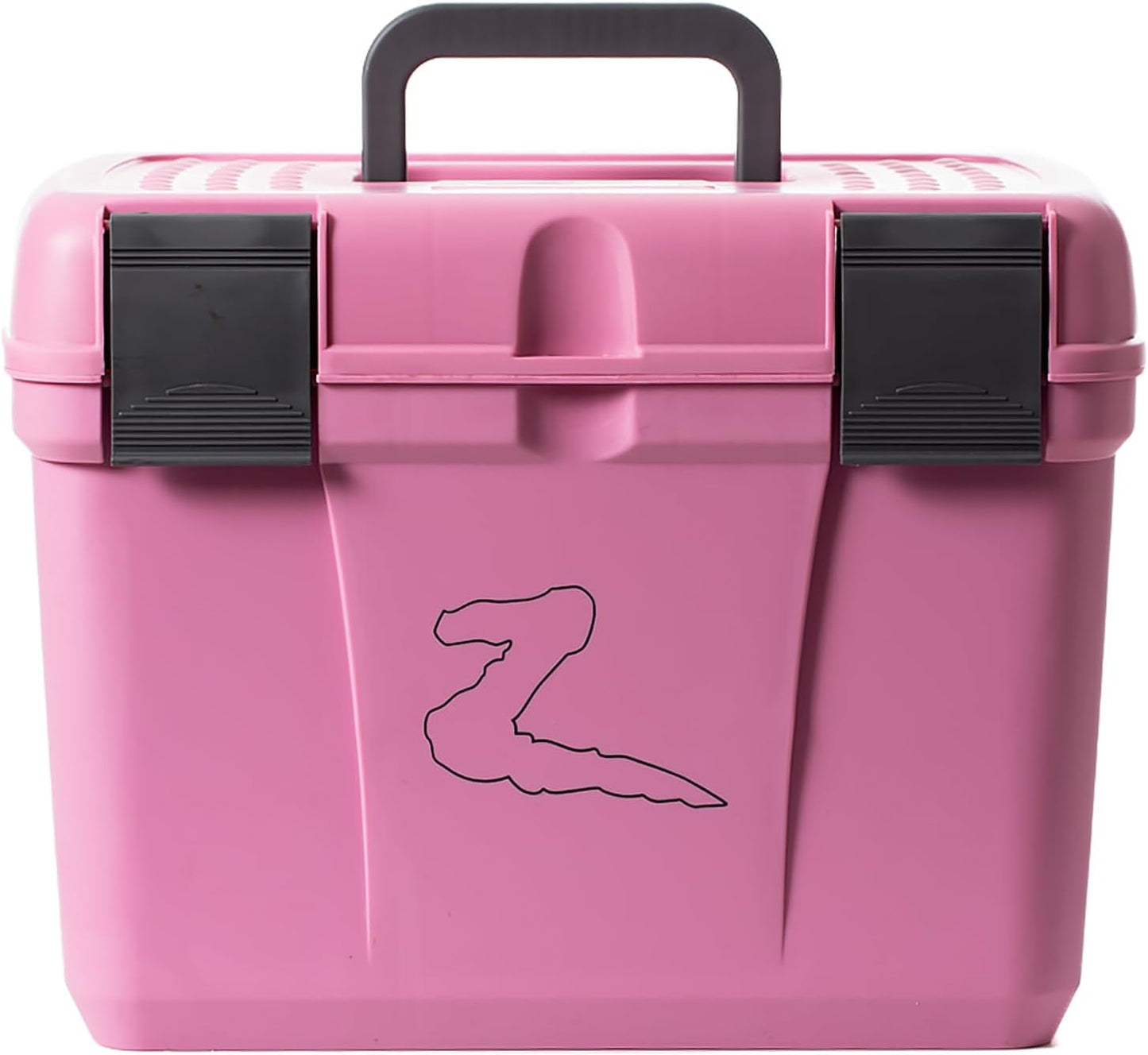 HORZE Smart Grooming Box for Horses, Dogs, Cats with Removable Tray | Non-Slip, Crack Resistant | 16" x 12" x 12" - Wild Rose Pink - One Size
