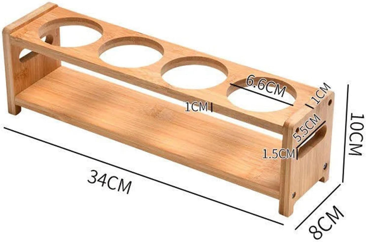 TOPINCN Rack Organizer, Storage Holder Seasoning Storage 4 Holes Shelf Multifunctional Oil Bottle Rack Kitchen Seasoning Organizer for Countertop