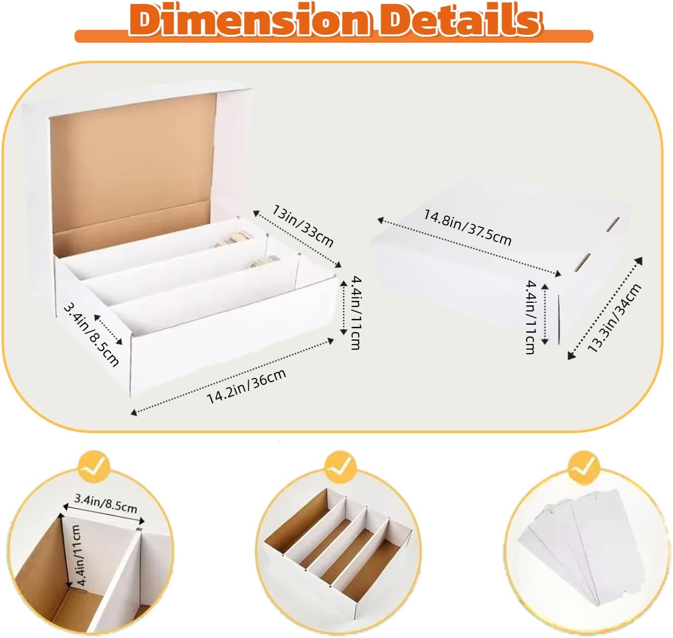 4 Set Sports Card Storage Boxes 3150 Count Bulk Card Trading Cards Collection Box Cardboard Card Storage Box for Card Game Baseball Card Sorting Tray Cases Cards with 4 Dividers Collector