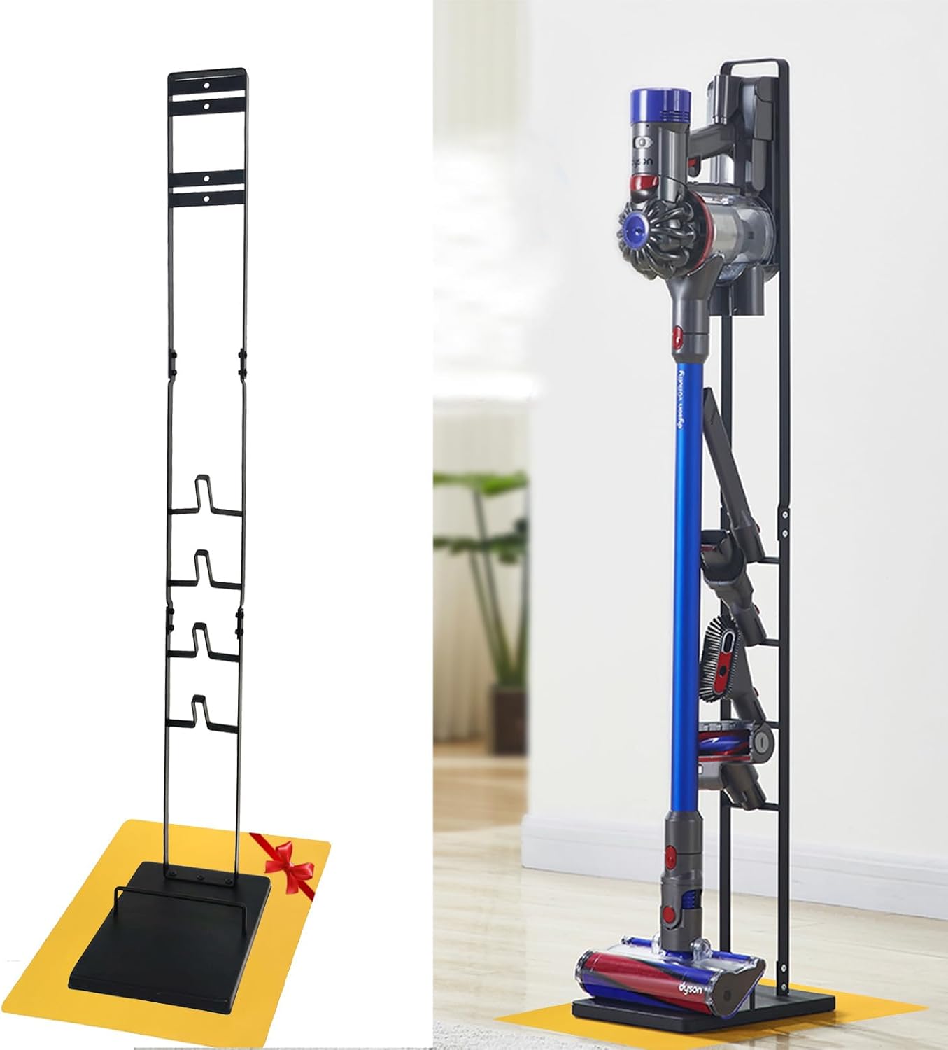 Vacuum Stand for Dyson,Vacuum Accessories Stable Metal Storage Bracket Holder for Dyson Handheld V15 V11 V10 V8 V7 V6 Cordless,DC30 DC31 DC34 DC35 DC58 DC59 DC62 DC74(Black) …