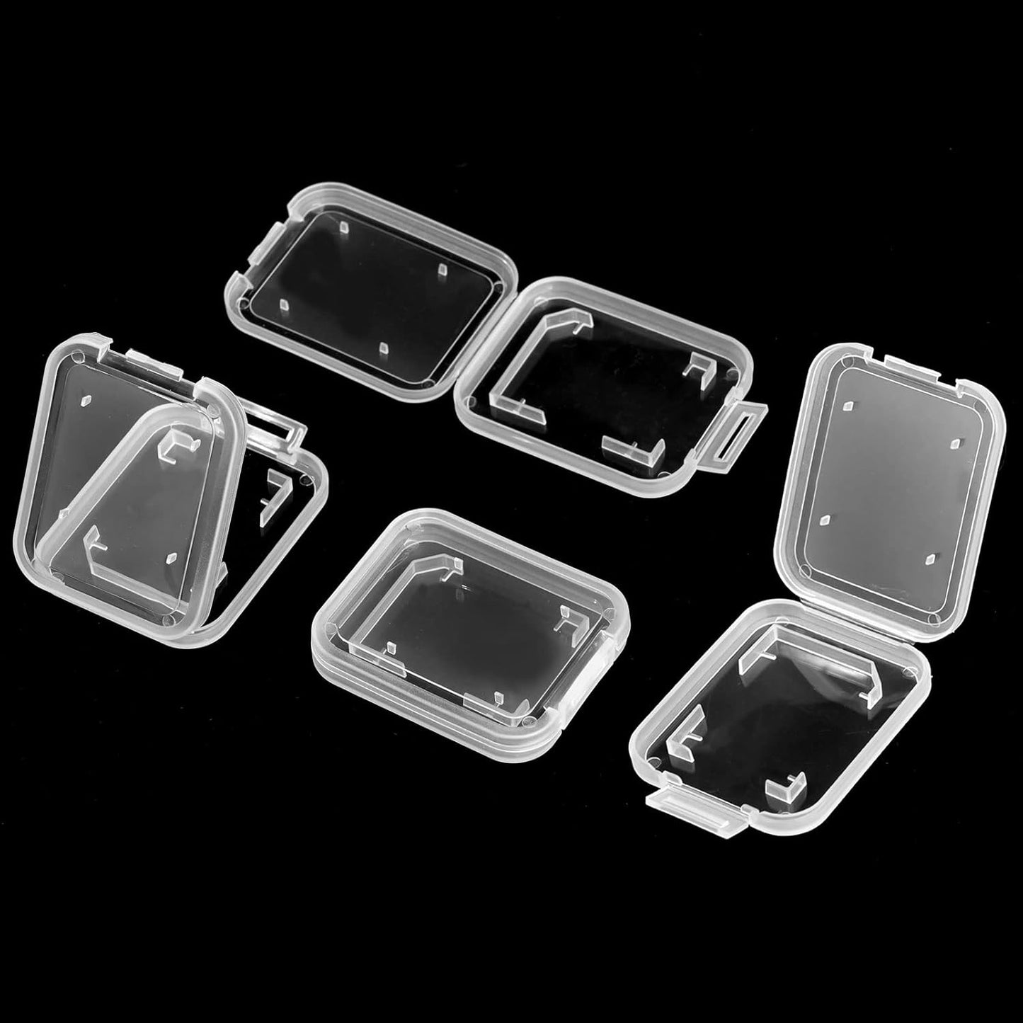 Transparent Standard SD SDHC Memory Card Case Holder Box Storage Boxes (Pack of 10)