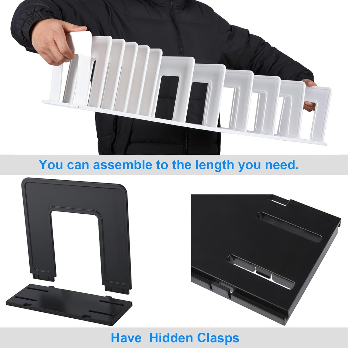 6 Pieces Upright Boards, Accessory Parts of Expandable File Folder Holder, White