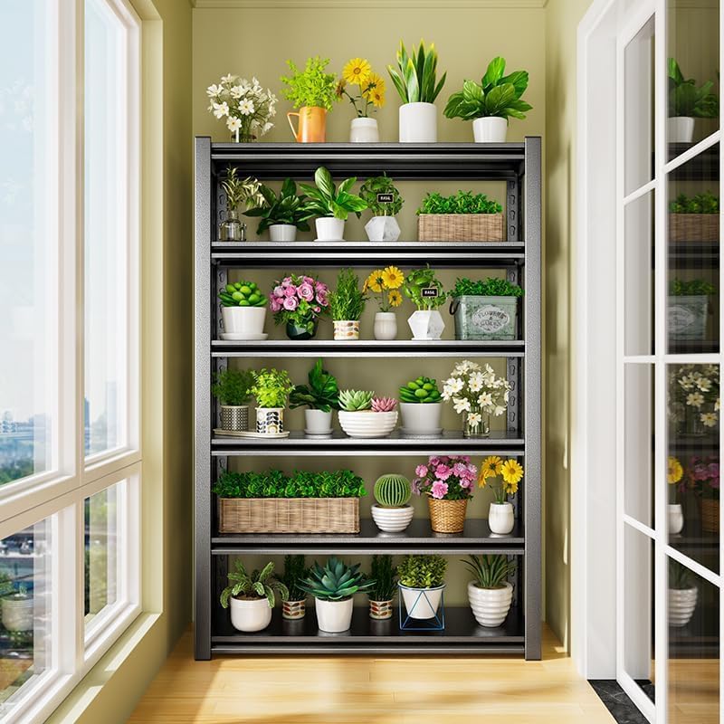 Heavy Duty Steel Metal Shelving Storage Shelves for Pantry/Kitchen/Laundry/Commercial/Garage/Basement, 36" Wx16 Dx78 H, 3000LBS Capacity, Adjustable, Brushed Finish,6 Tier Tall Shelf