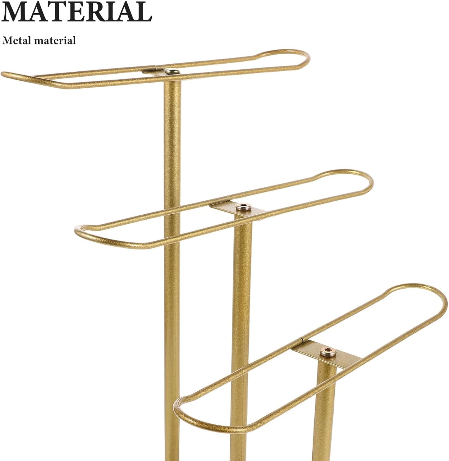 DOITOOL Headband Holder Organizer Metal Hairband Rack 3-Layer Hair Hoop Display Stand Watch Necklace Holder Storage Hair Ropes Accessories Bracelets Bangles