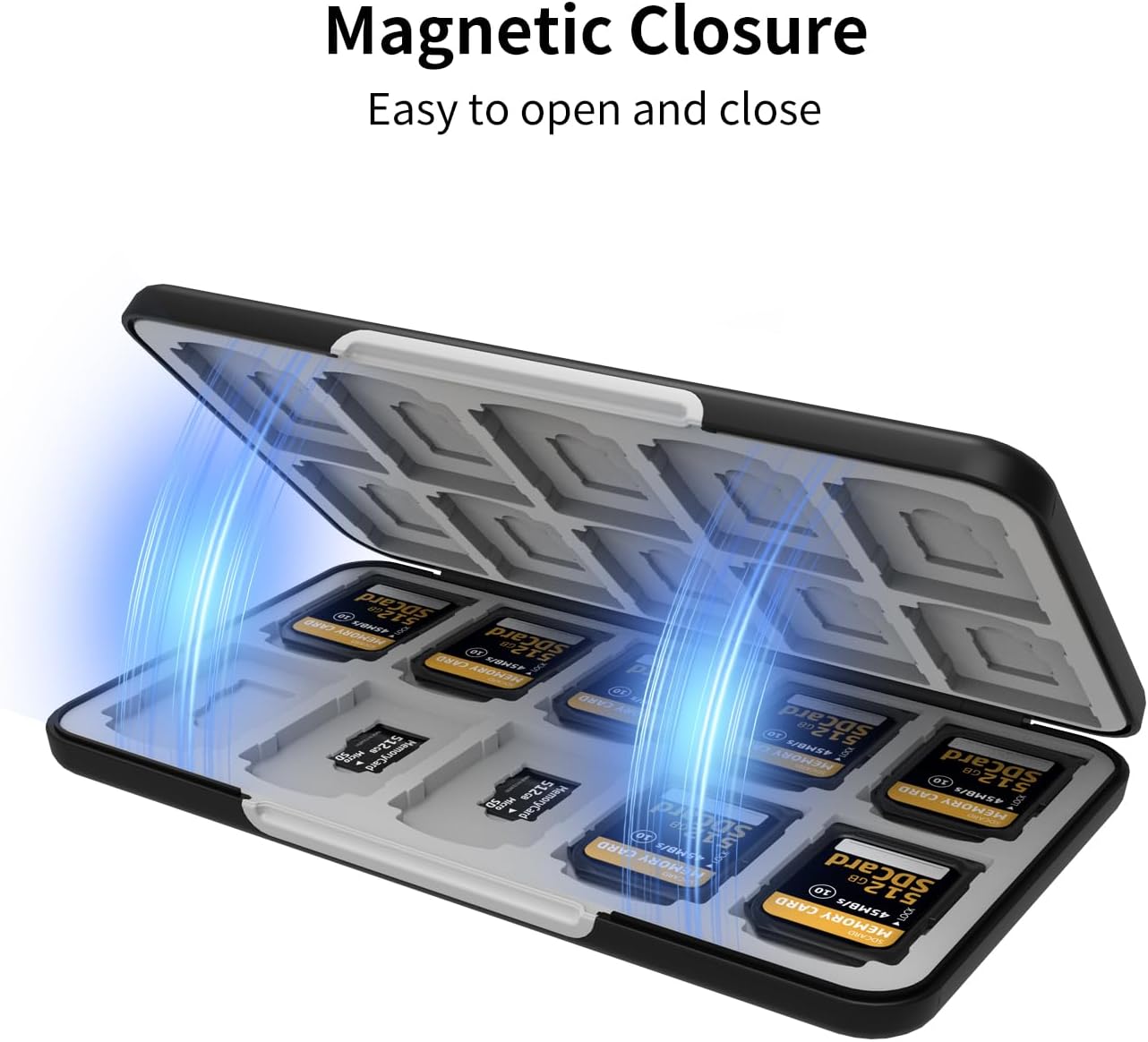 Memory Card Case with 40 Slots for 20 Micro SD SDXC SDHC TF Cards and 20 SD SDXC SDHC Cards,Anyskill SD Card Holde Features a Portable and Compact Design for Easy to Carry