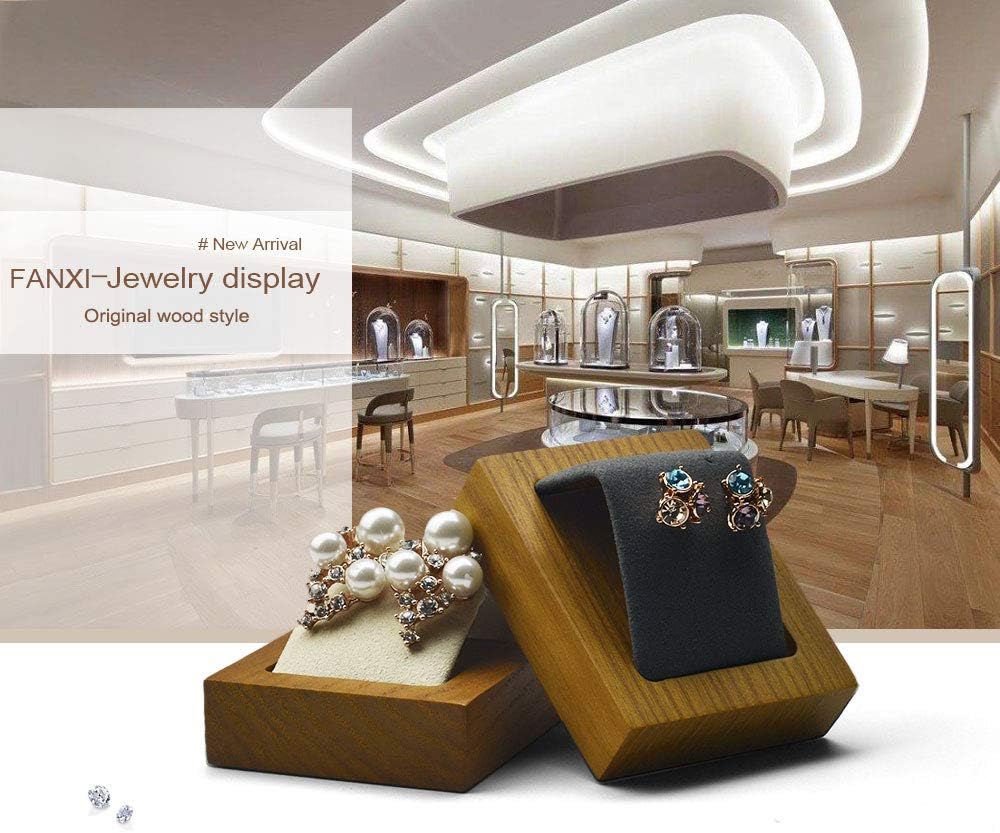 Jewelry Tray Solid Wood Earrings Display Stand for Photograph Jewelry Display Tray