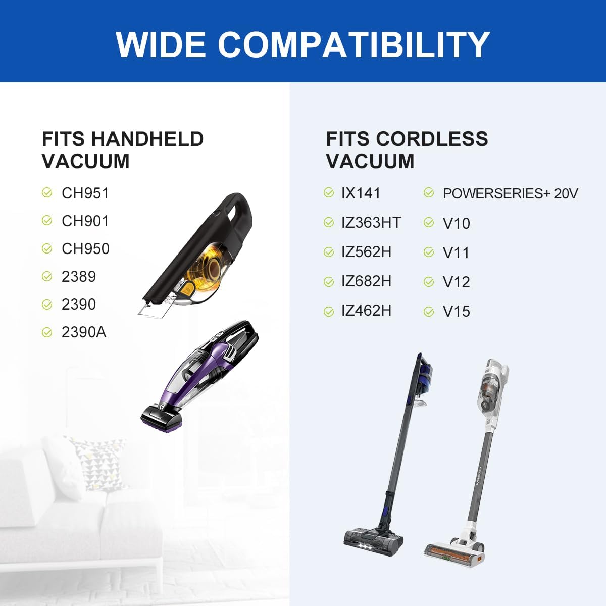 LANMU Upgraded Wall Mount Holder with Cable Clip Compatible with Shark IX141 IZ462H IZ682H IZ377H IZ376H Pet Cordless Stick Vacuum, Handheld Vac CH951 CH950
