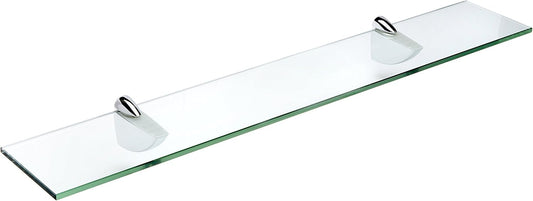 Spancraft Glass O-12x21-Chrome Oriole Glass Shelf, Chrome, 12" x 21"