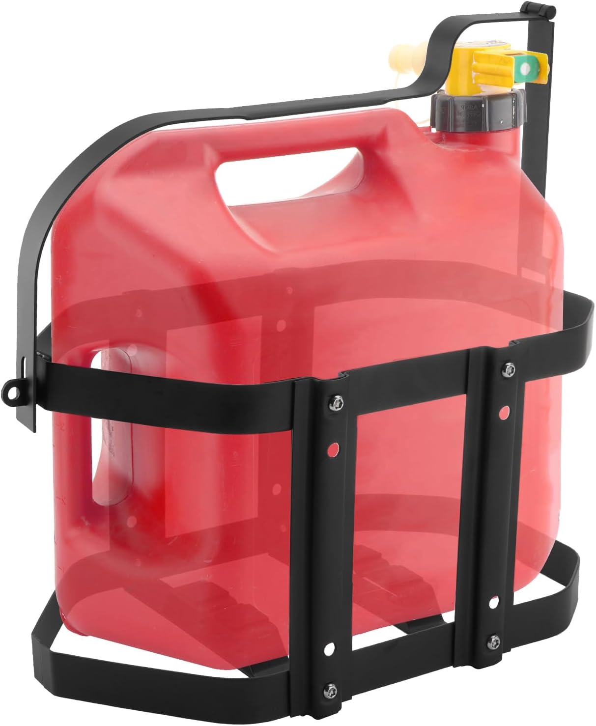 5 Gallon Gas Can Holder, Metal Steel Fuel Container Mount Bracket Compatible with No-Spill Gas Can for Model 1450, 1460, 1456 and 1547