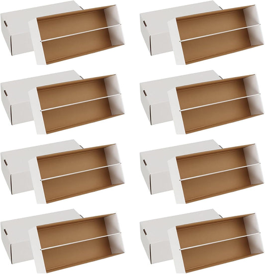 Trading Card Storage Box, 1600 Count Card Storage Boxes, Bulk Cards Storage Box Sports Cards Cases Graded Cardboard Boxes for Basketball Sports Collector (8 Set)