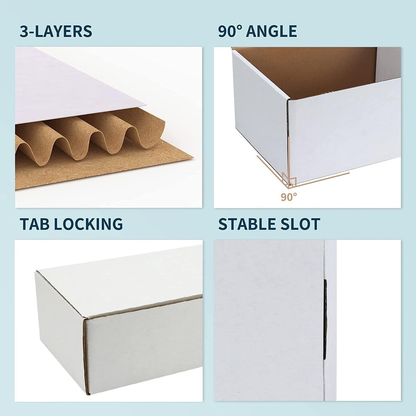 Trading Card Storage Box,6-Pack-4800 Count Corrugated Cardboard Card Box With Mtg/Magic/TCG Storage and Collection,Labels For Card Storage Box