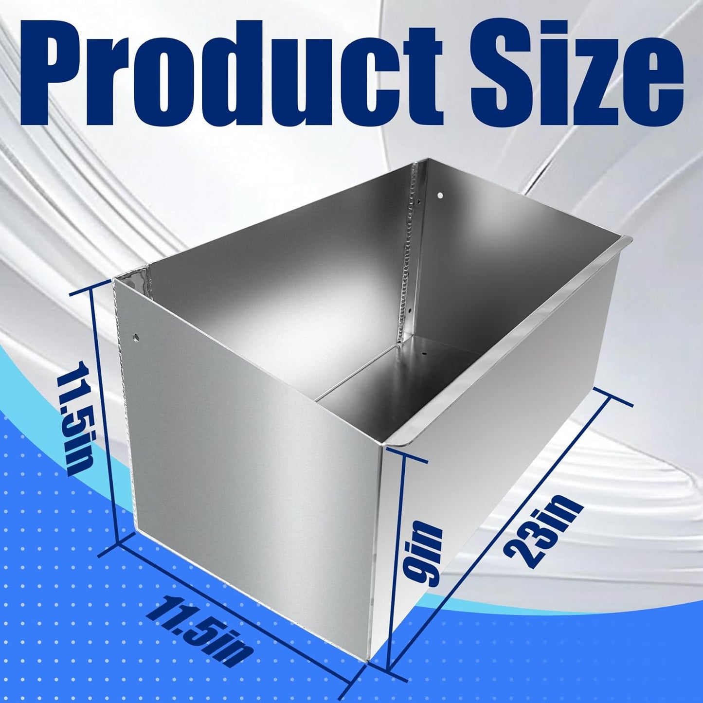 Aluminum Fuel Tank Rack Practical Kettle Shelf Storage Racks Length 23" Accommodate 2 5-Gallon Jugs Suitable for Garage Enclosed Racing Trailer Work Area Silver