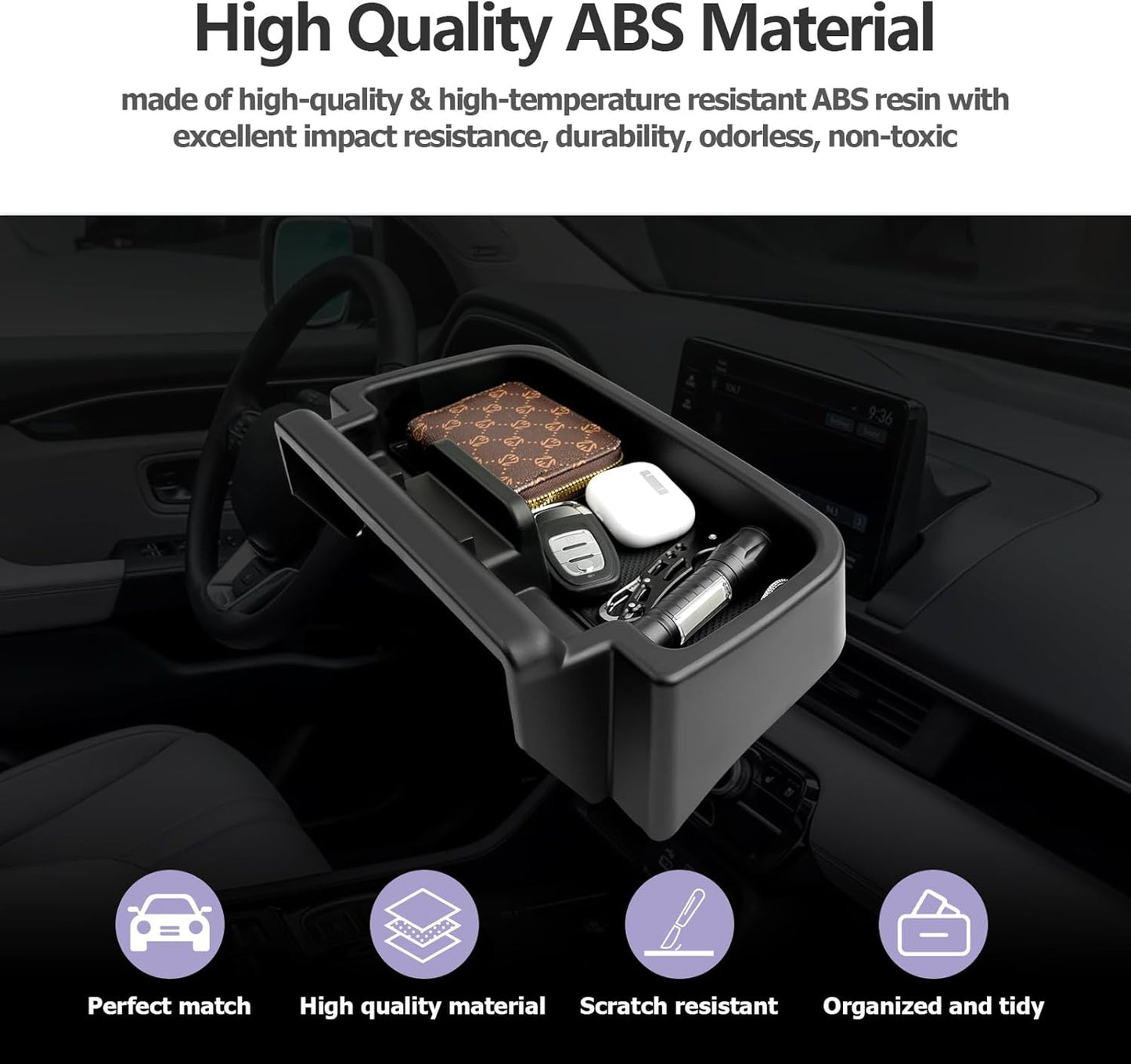 LUWU for 2023 2024 2025 Pilot Dashboard Center Console Organizer 2025 H onda Pilot Armrest Storage Box Armrest Organizer H onda Pilot Console Organizer Tray 2023 2024 2025 H onda Pilot Accessories